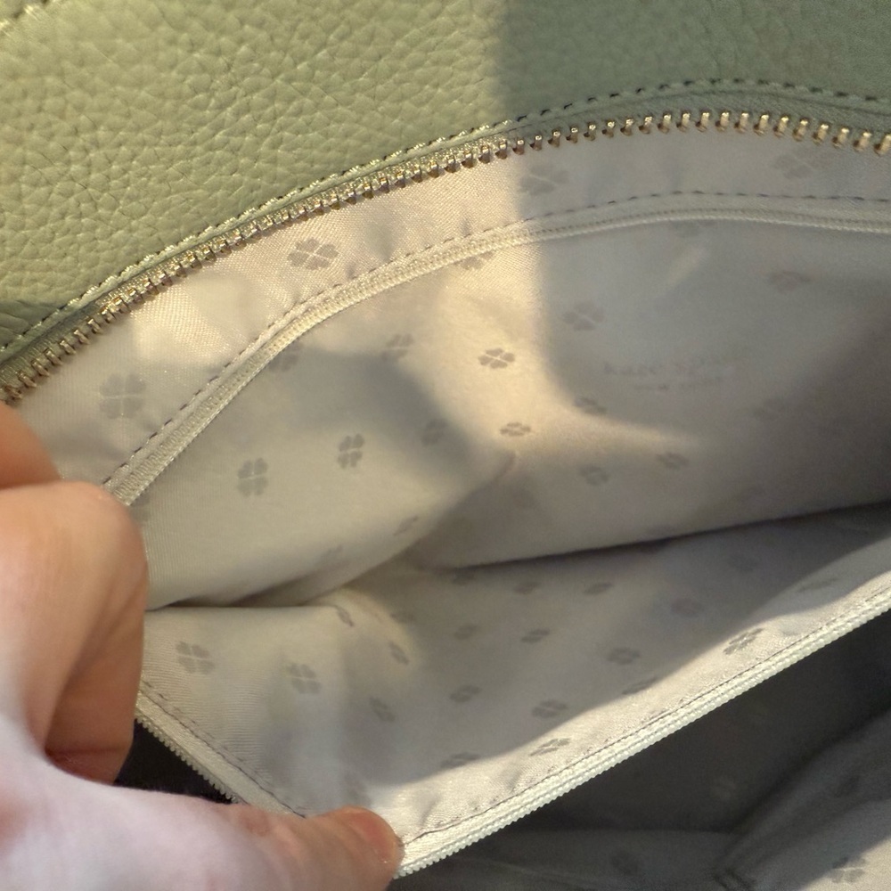 Kate Spade medium mint pebbled leather zip tote NWT - Picture 12 of 15